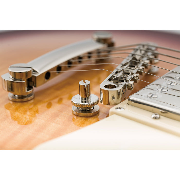 Musiclily Pro ミリ規格 Nashvilleナッシュビルチューネマティックブリッジ取り付け用スタッドとブッシング Import LPエレキギター用 ブラック(2個セット)