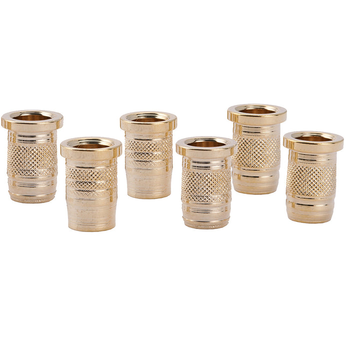 Musiclily Pro 11mm Ferrule per montaggio di corde attraverso il corpo in acciaio per chitarra elettrica, set da 6. 