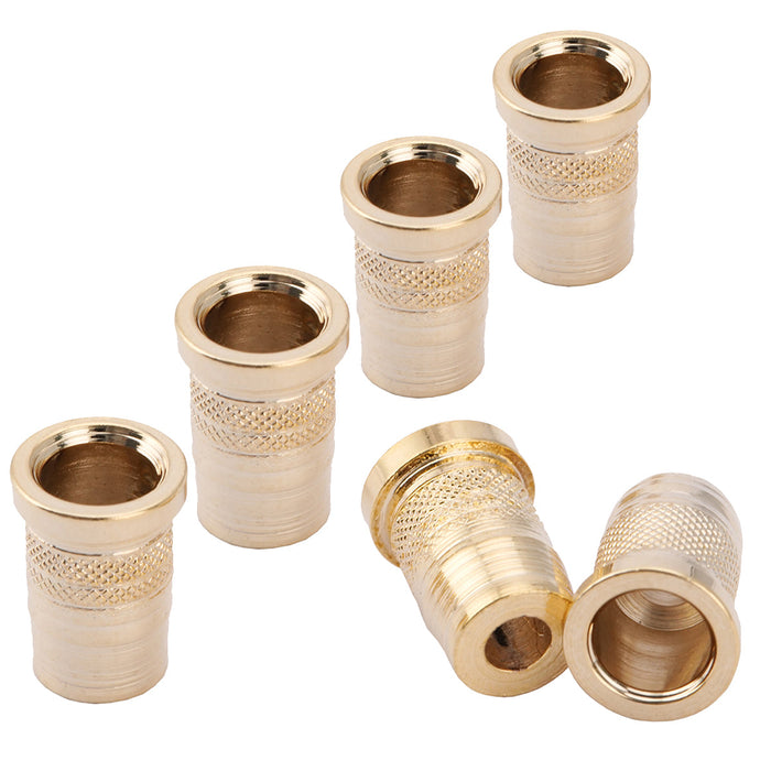 Musiclily Pro 11mm Ferrule per montaggio di corde attraverso il corpo in acciaio per chitarra elettrica, set da 6. 