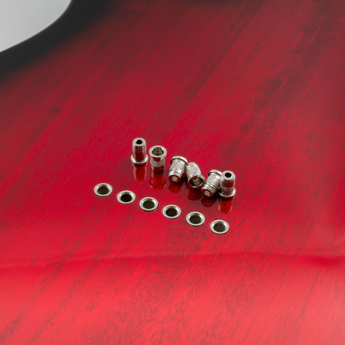 Musiclily Pro 11mm Ferrule per montaggio di corde attraverso il corpo in acciaio per chitarra elettrica, set da 6. 