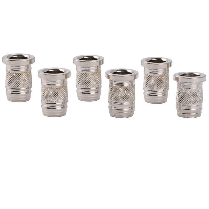 Musiclily Pro 11mm Ferrule per montaggio di corde attraverso il corpo in acciaio per chitarra elettrica, set da 6. 
