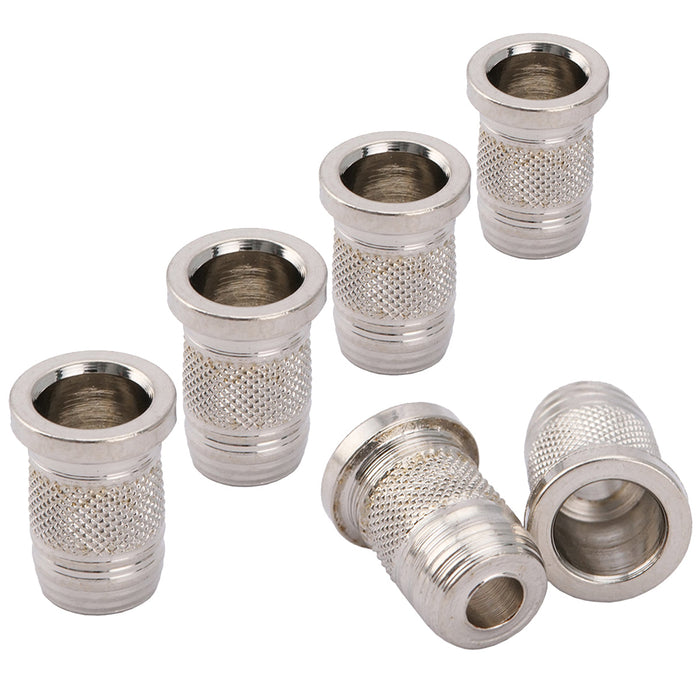 Musiclily Pro 11mm Ferrule per montaggio di corde attraverso il corpo in acciaio per chitarra elettrica, set da 6. 
