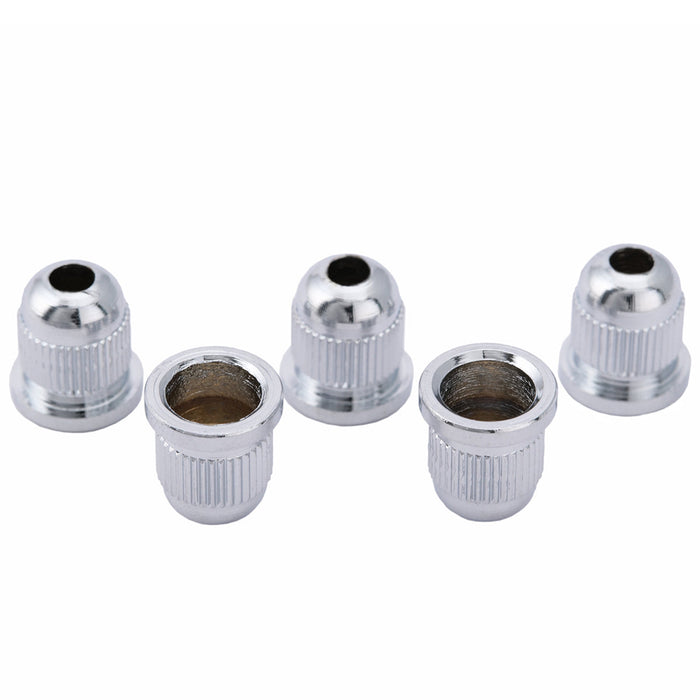 Musiclily Pro 10,2 mm Ferrule in acciaio per montaggio di corde attraverso il corpo per basso elettrico, set da 5. 