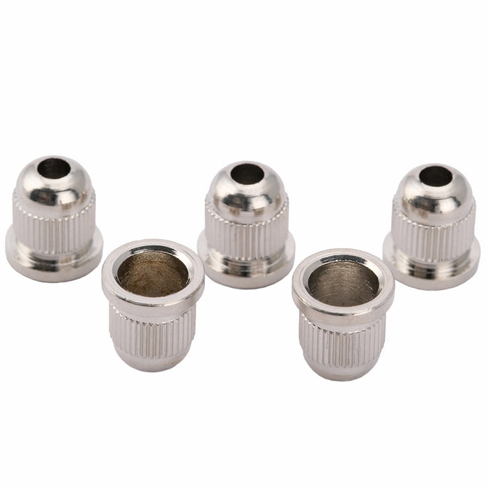 Musiclily Pro 10,2 mm Ferrule in acciaio per montaggio di corde attraverso il corpo per basso elettrico, set da 5. 