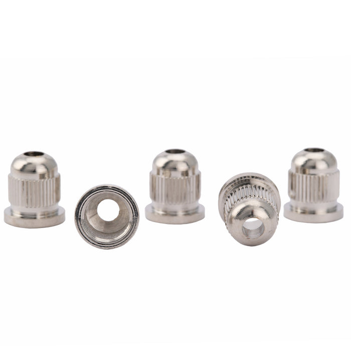 Musiclily Pro 10,2 mm Ferrule in acciaio per montaggio di corde attraverso il corpo per basso elettrico, set da 5. 