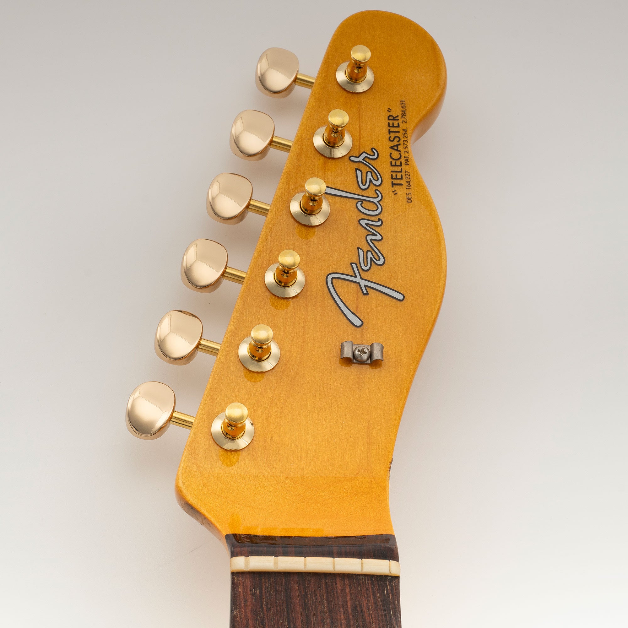 Musiclily Pro R15T-04 6 en línea 14:1 relación, semi cerrados, estilo vintage híbrido, afinadores de bloqueo con botón ovalado para guitarra eléctrica estilo Fender Squier Strat Tele