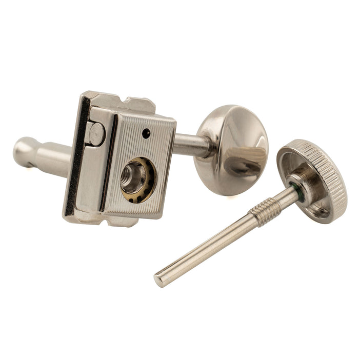 Musiclily Pro R15T 6-in-line 14:1比率 セミクローズド ヴィンテージハイブリッドスタイル ロッキングマシンヘッド ベースサイドチューナー ヴィンテージオーバルボタン付き Fender Squier Strat Teleスタイル エレキギター用