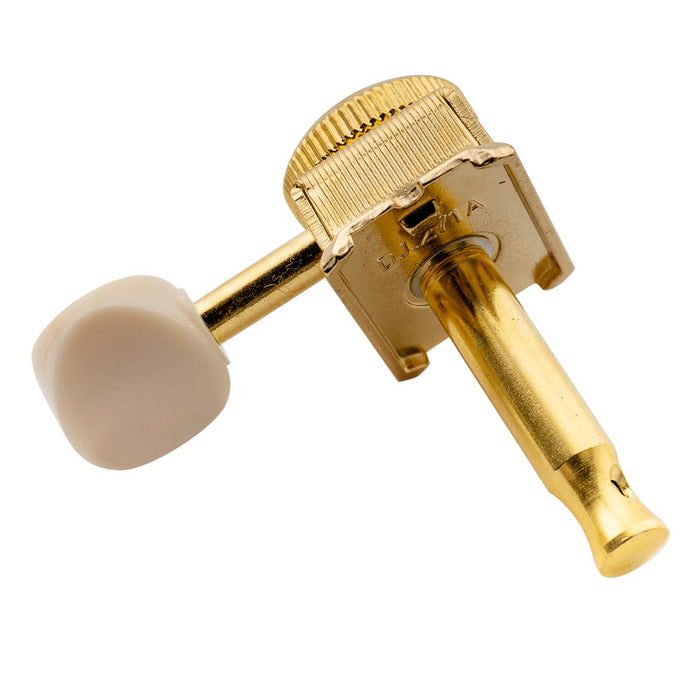 Musiclily Pro R15T 6列インライン ヴィンテージハイブリッドスタイル ヴィンテージオーバルボタン ギターロック式チューナー チューニングペグ マシンヘッドセット Fender Strat/Teleスタイルエレキギター用