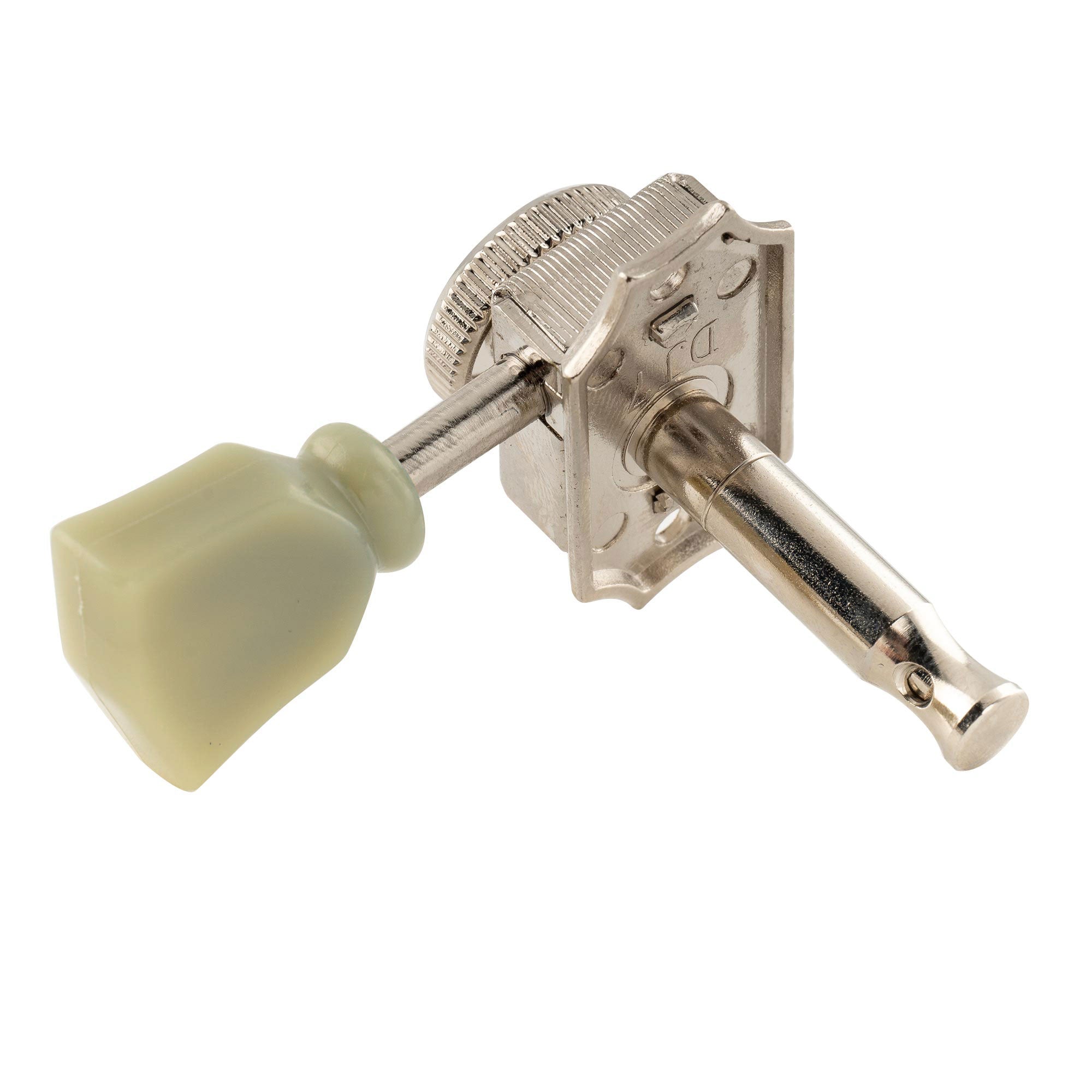 Musiclily Pro R15T-07 3R3L relación 14:1 Cabezas de afinación de estilo vintage de bloqueo semi cerradas con botón de piedra para guitarra acústica eléctrica con botón verde