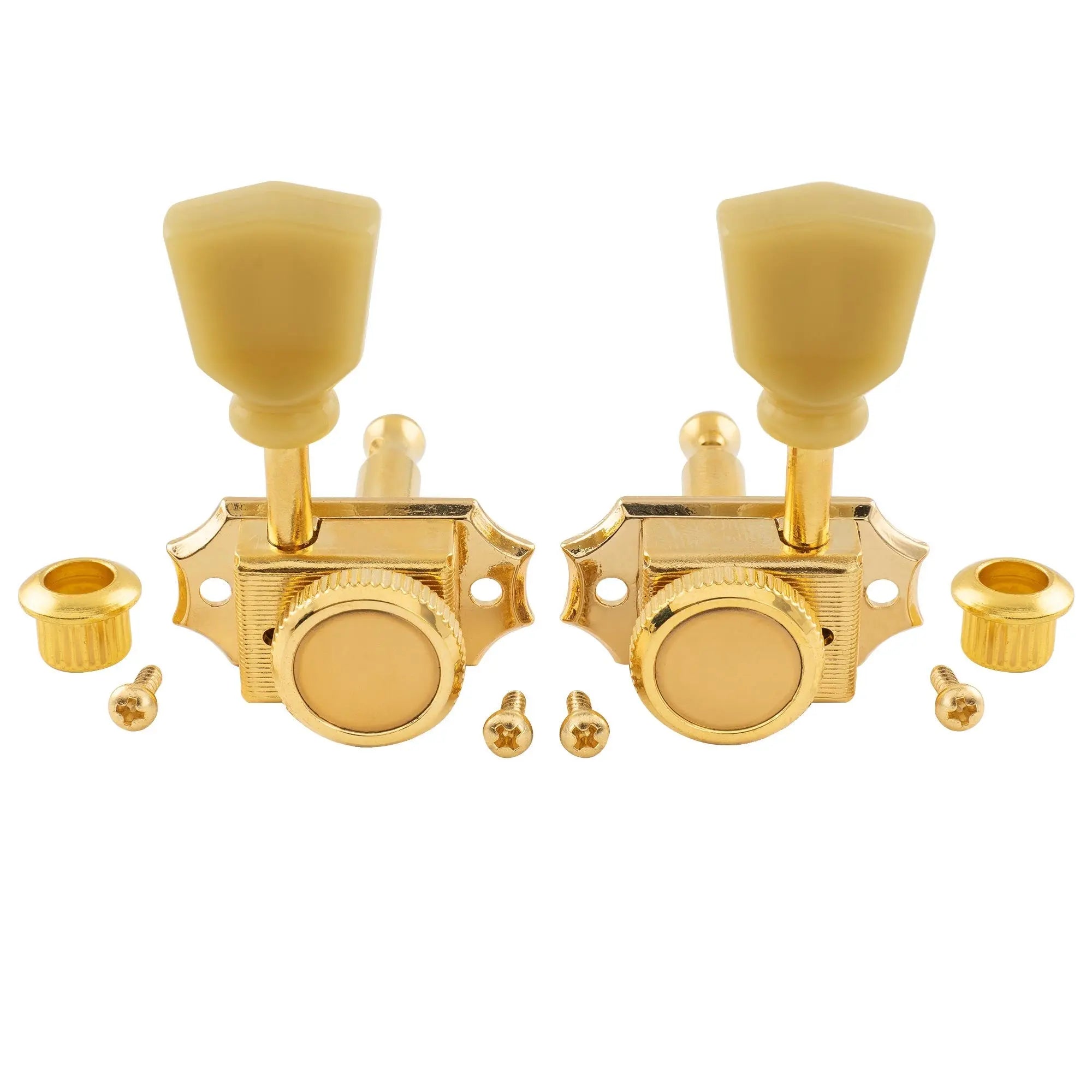 Part of musiclily pro 3r3l 14 1 ratio semi closed vintage style locking machine heads tuners tuning pegs keys with keystone button for acoustic electric guitar mx2240p