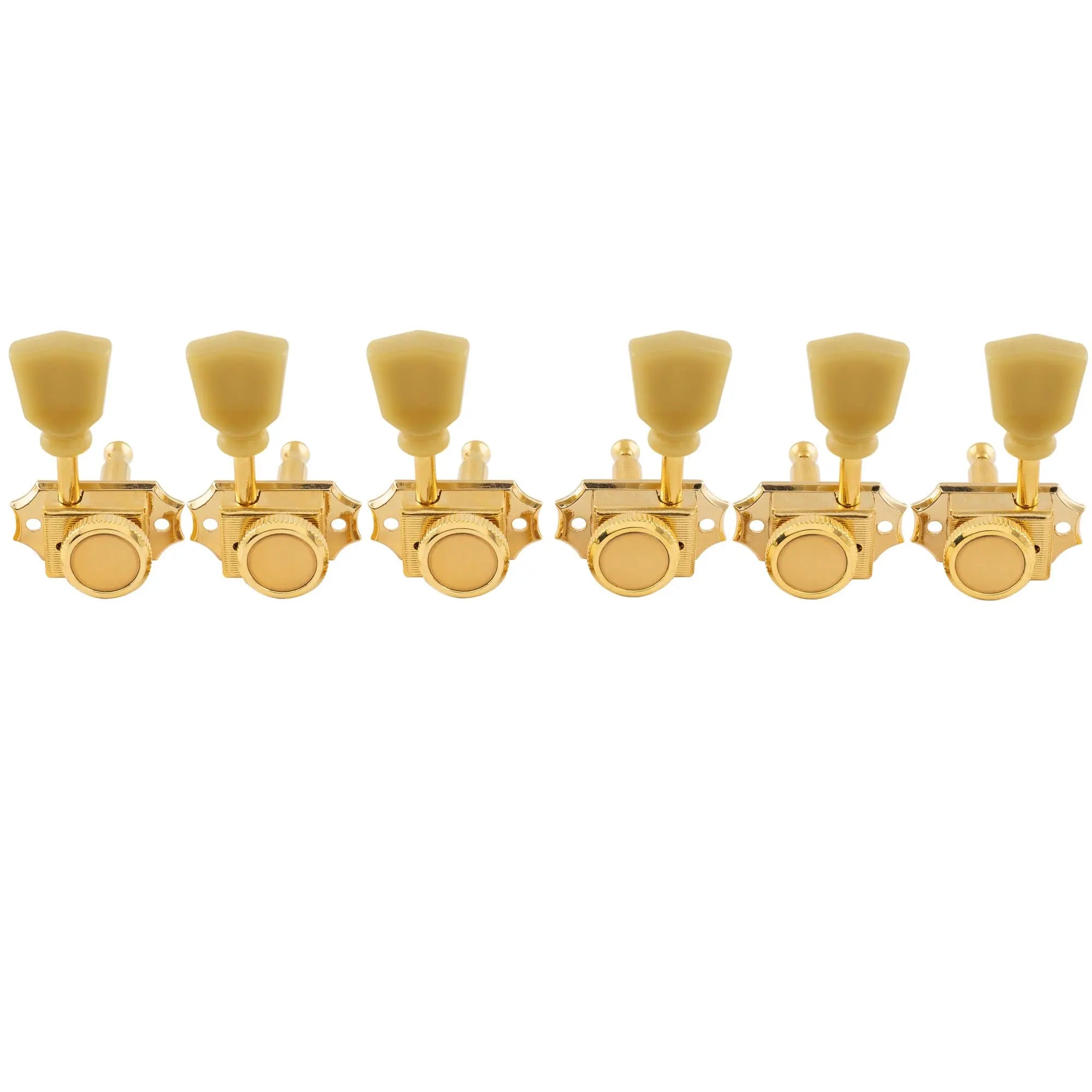 musiclily pro 3r3l 14 1 ratio semi closed vintage style locking machine heads tuners tuning pegs keys with keystone button for acoustic electric guitar mx2240p