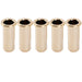 musiclily pro 25 5mm brass through body string mounting ferrules for electric bass mx2246 5p, gold