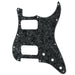 musiclily pro 11 holes round corner hh guitar pickguard for american mexican fender standard strat style electric guitar 3ply 4ply mx2248p, black pearl
