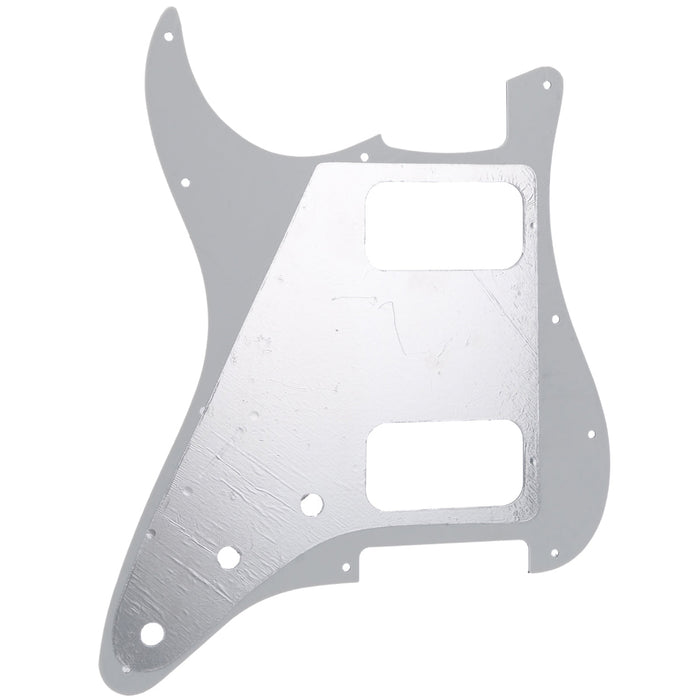 Musiclily Pro 11穴 ラウンドコーナーHH STタイプピックガード USA/メキシコスタンダードFender Stratストラトエレキギター用 4プライ エイジドホワイトパール