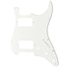 musiclily pro 11 holes round corner hh guitar pickguard for american mexican fender standard strat style electric guitar 3ply 4ply mx2248p, white