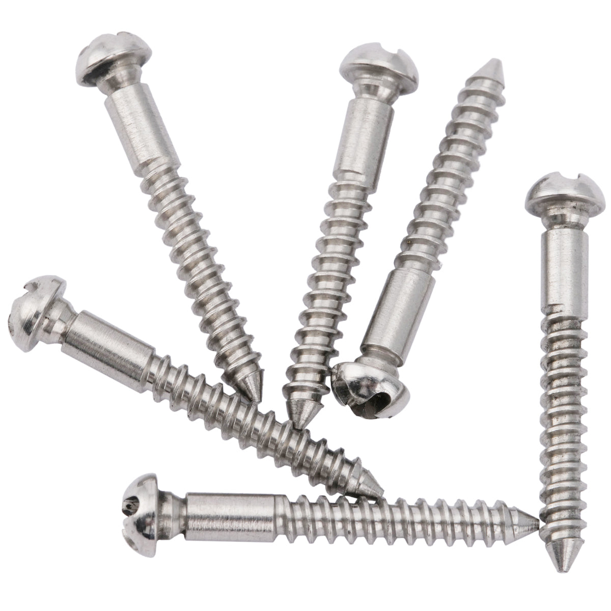 Tornillos de montaje Musiclily Ultra de acero inoxidable de 3,5 x 30 mm para puente de trémolo estilo PRS de guitarra eléctrica (juego de 6)