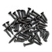 musiclily ultra 3 12mm stainless steel pickguard countersunk mounting screws for usa fender style electric guitar or bass mx2252 50p, black