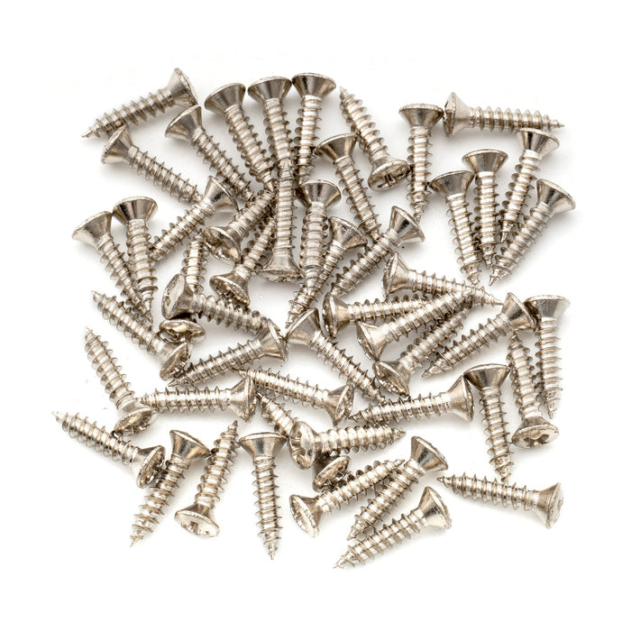 musiclily ultra 3 12mm stainless steel pickguard countersunk mounting screws for usa fender style electric guitar or bass mx2252 50p, nickel