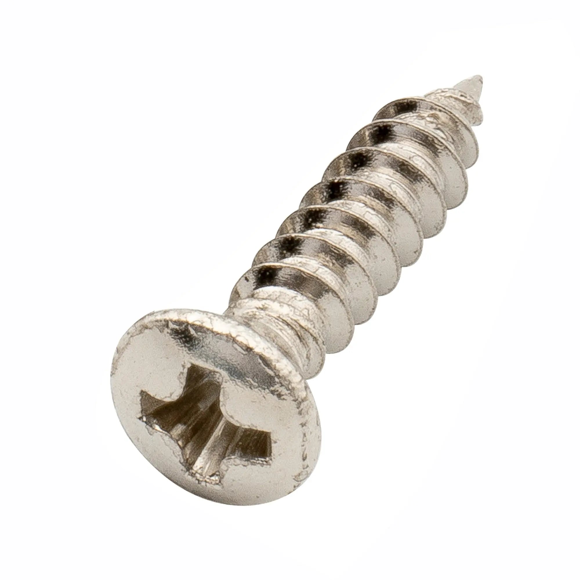 musiclily ultra 3 12mm stainless steel pickguard countersunk mounting screws for usa fender style electric guitar or bass mx2252p, nickel