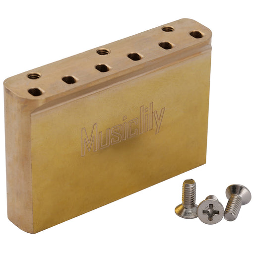 musiclily ultra 54mm2 1 8 inch full solid brass block for gotoh 510ts series tremolo bridge 42mm tall mx2258