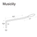 Dimensions of musiclily ultra 5mm push in style full solid stainless steel tremolo arm whammy bar vibrato arm for korea made wilkinson tremolo bridge mx2261p