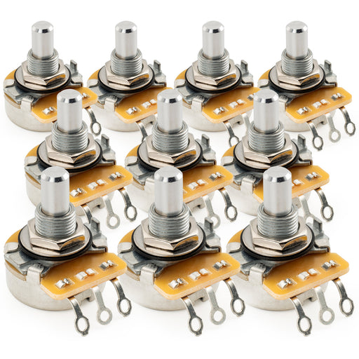 cts 450 a250k pot solid standard shaft 3 8 inch 10 audio taper potentiometer for electric guitar bass mx2270, 10 pcs