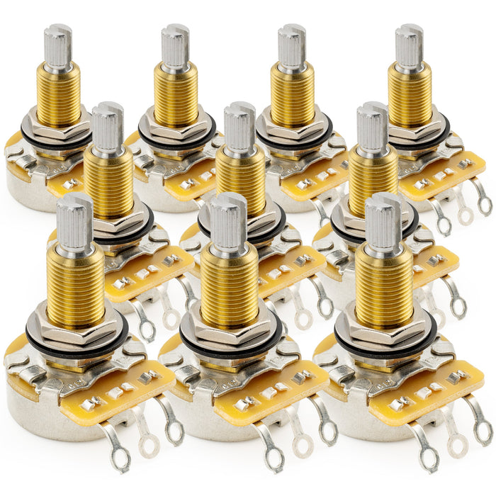 cts 450 a500k pot long split shaft 3 4 inch 10 audio taper potentiometer for electric guitar bass mx2271, 10 pcs