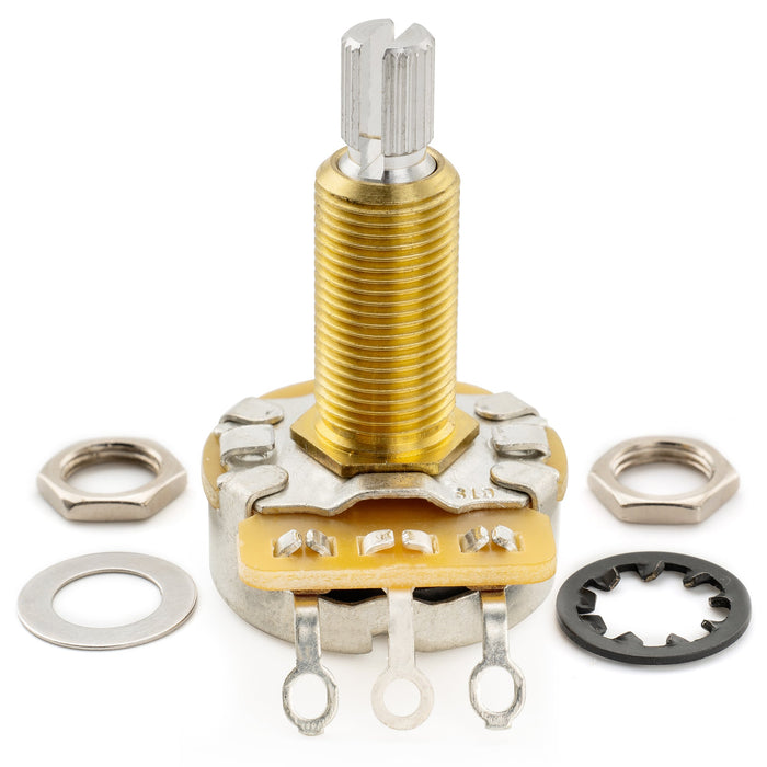 detail of cts 450 a500k pot long split shaft 3 4 inch 10 audio taper potentiometer for electric guitar bass mx2271