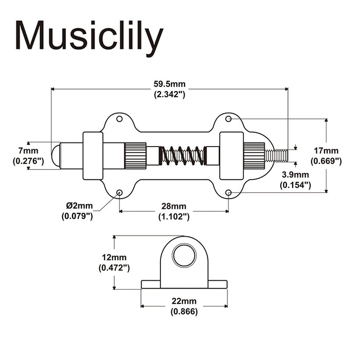 Musiclily Ultra Colorful Series E-Gitarren Tremolo-Brücke Stoppmechanismus und Stabilisator