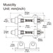 Dimensions of musiclily pro electric guitar tremolo bridge dual tremolo stopper and stabilizer mx2276