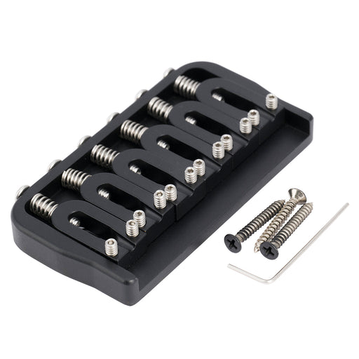 musiclily ultra 52 5mm2 1 16 inch string spacing h style full solid brass fixed bridge for 6 string electric guitar mx2277bk