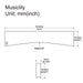 Dimensions of musiclily ultra full solid brass fret press caul insert for acoustic electric guitar bass mx2279p
