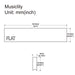 Dimensions of musiclily ultra flat full solid brass fret press caul insert for acoustic electric guitar bass mx2293