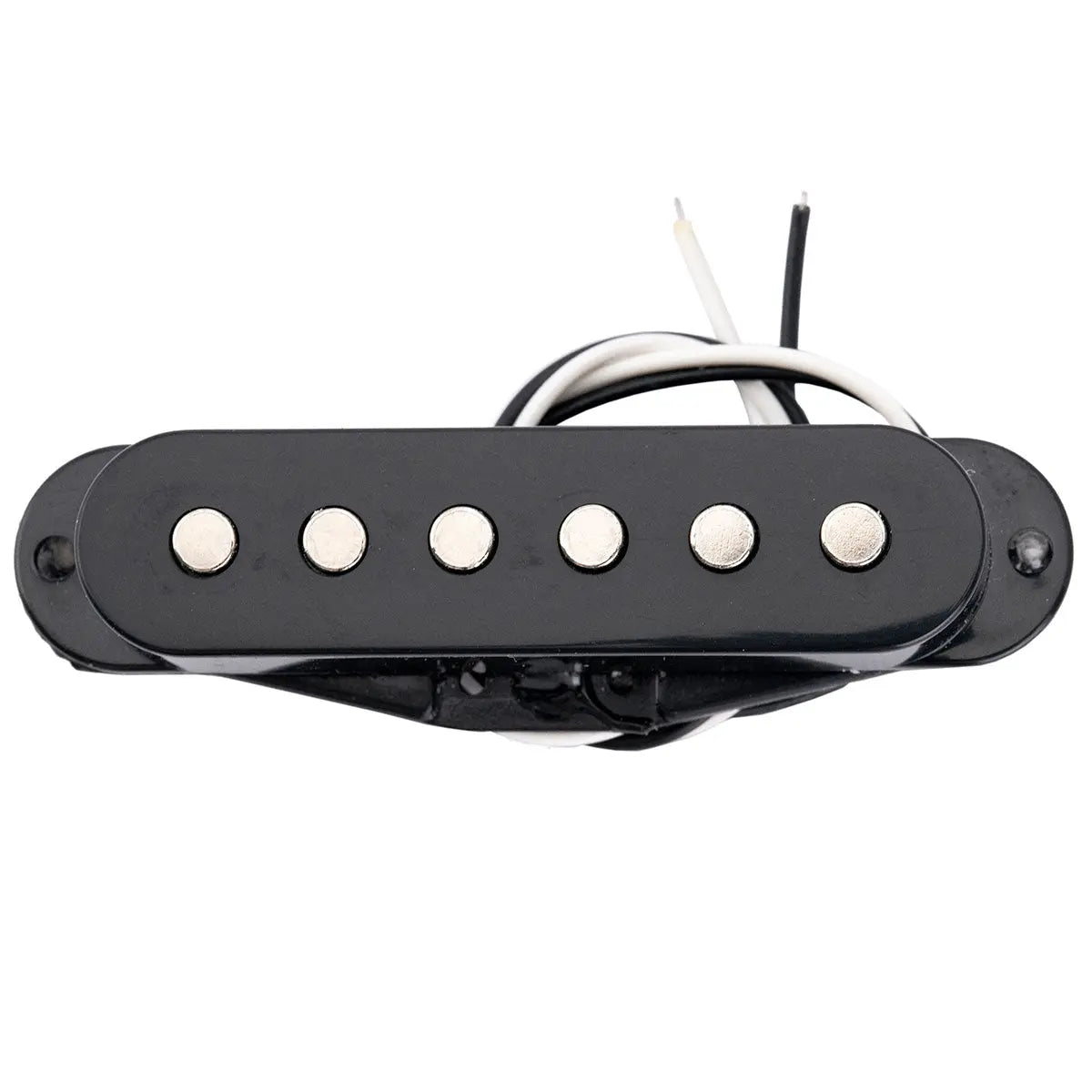 detail of musiclily basic 50mm ceramic single coil neck pickup for strat style electric guitar mx2295bk