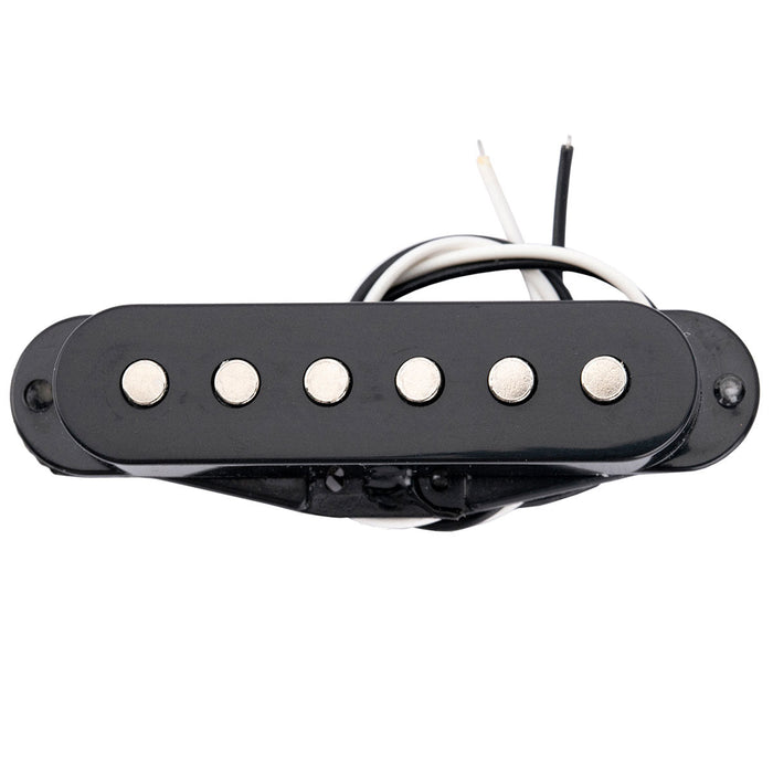 detail of musiclily basic 50mm ceramic single coil neck pickup for strat style electric guitar mx2295bk