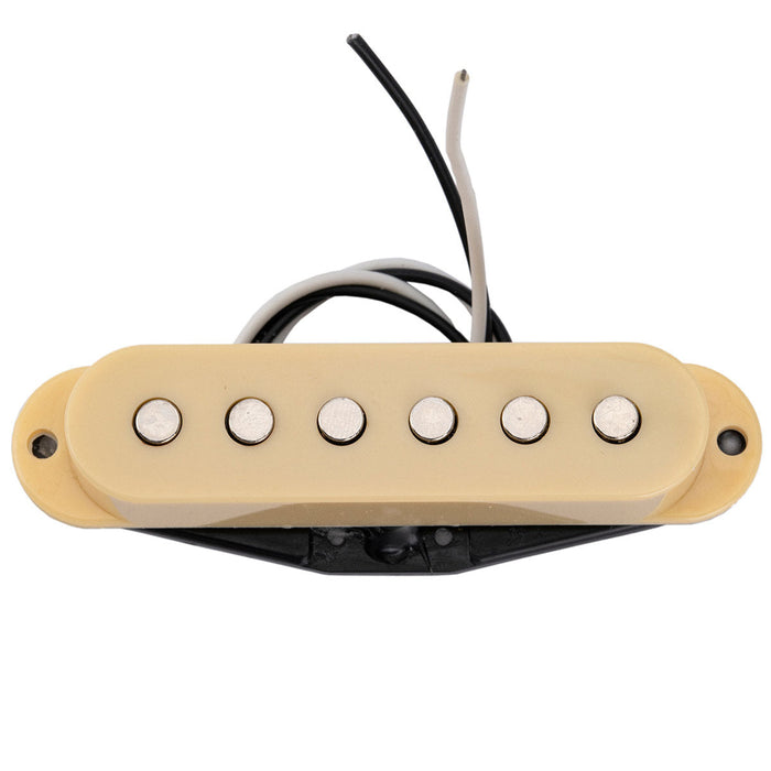 musiclily basic 50mm ceramic single coil neck pickup for strat style electric guitar mx2295bk, white