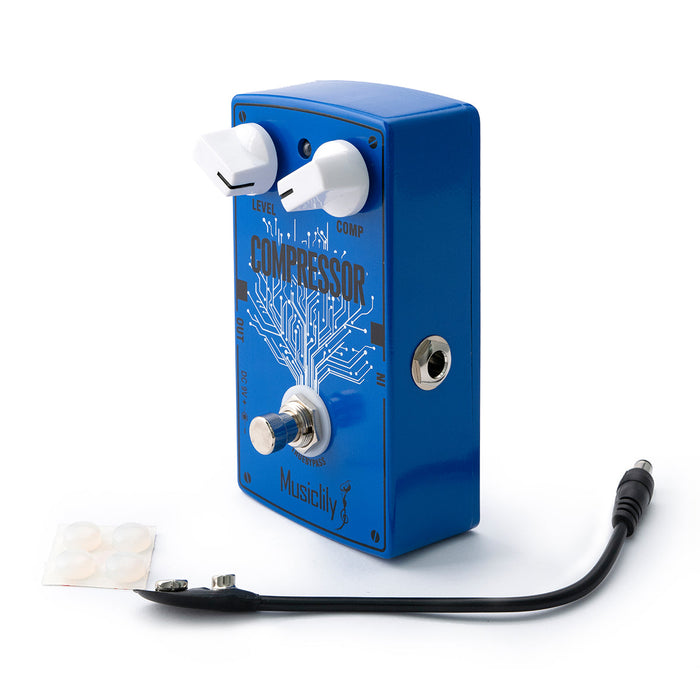 Part of musiclily pro electric guitar effects pedal dc 9v adapter powered true bypass compressor mx2320p