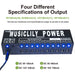 detail of musiclily pro guitar power supply 10 way isolated dc output for 9v 12v 18v effect pedal with au standard adapter mx2327au