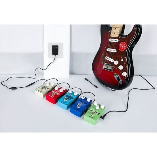 Application of musiclily pro au standard power supply adapter dc 9v with 5 way daisy chain cable reverse polarity cord for guitar effect pedals mx2329au