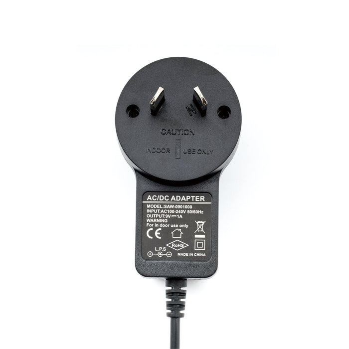 details of musiclily pro au standard power supply adapter dc 9v with 5 way daisy chain cable reverse polarity cord for guitar effect pedals mx2329au