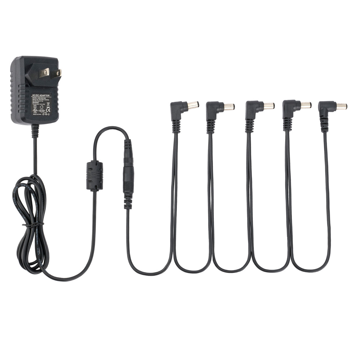 9v pedal adapter Musiclily US Standard Power Supply Adapter DC 9V with 5-Way Cable
