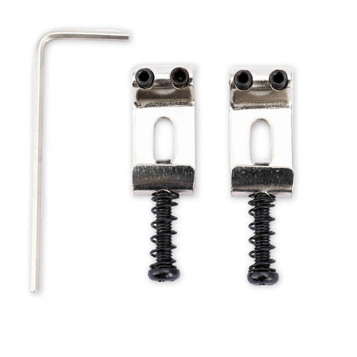 wilkinson m series 10 5mm vintage style steel saddles for strat style electric guitar wilkinson m series bridge mx2338 2p, nickel