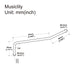 Dimensions of wilkinson 5 5mm steel inner thread tremolo arm whammy bar for korea wilkinson wvs50iik wvs50k wodl1 tremolo bridge mx2350p
