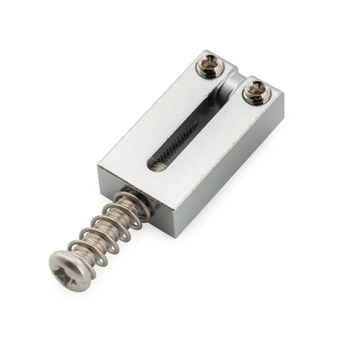 Musiclily Ultra 10,5 mm Moderner Stil Rechteckvolle Vollmessingsattel für Strat/Tele-Style-Elektrogitarre, Set von 6