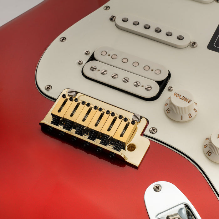 Musiclily Ultra 10,5 mm Moderner Stil Rechteckvolle Vollmessingsattel für Strat/Tele-Style-Elektrogitarre, Set von 6