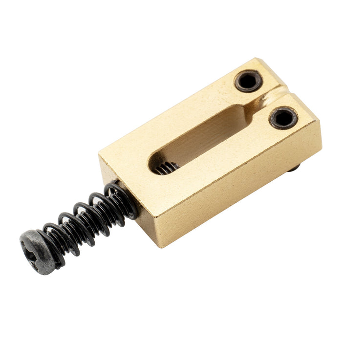 Musiclily Ultra 10,5 mm Moderner Stil Rechteckvolle Vollmessingsattel für Strat/Tele-Style-Elektrogitarre, Set von 6