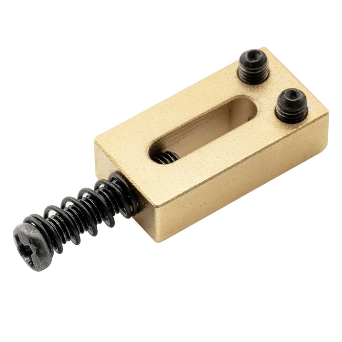 Musiclily Ultra 10,5 mm Moderner Stil Rechteckvolle Vollmessingsattel für Strat/Tele-Style-Elektrogitarre, Set von 6