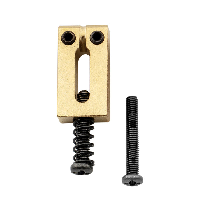 Musiclily Ultra 10,5 mm Moderner Stil Rechteckvolle Vollmessingsattel für Strat/Tele-Style-Elektrogitarre, Set von 6
