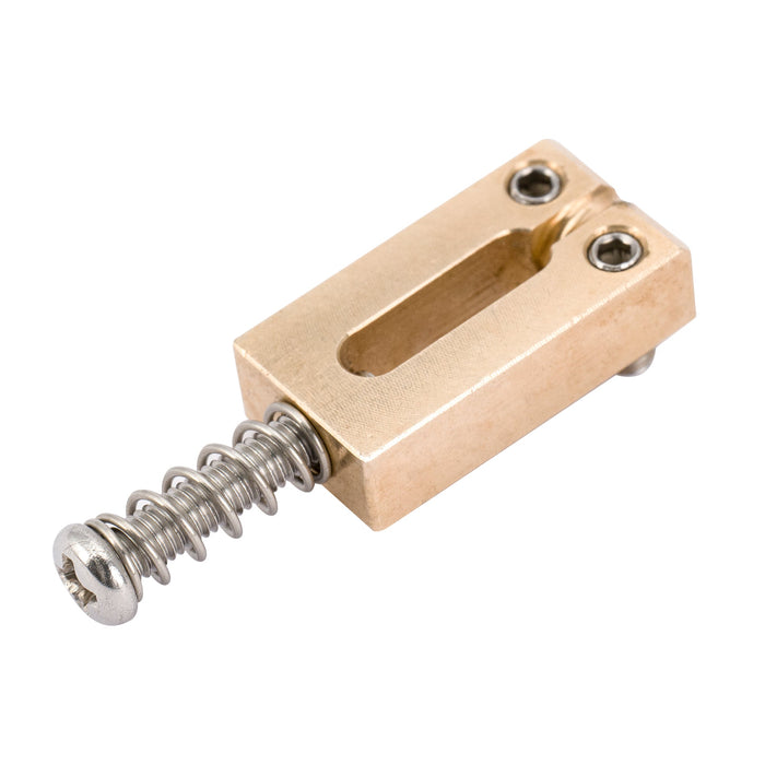 Musiclily Ultra 10,5 mm Moderner Stil Rechteckvolle Vollmessingsattel für Strat/Tele-Style-Elektrogitarre, Set von 6