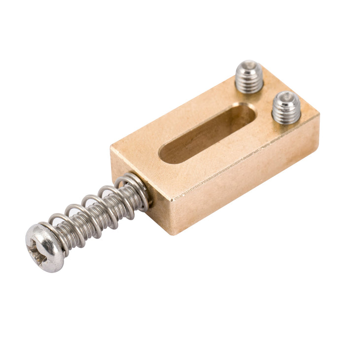 Musiclily Ultra 10,5 mm Moderner Stil Rechteckvolle Vollmessingsattel für Strat/Tele-Style-Elektrogitarre, Set von 6